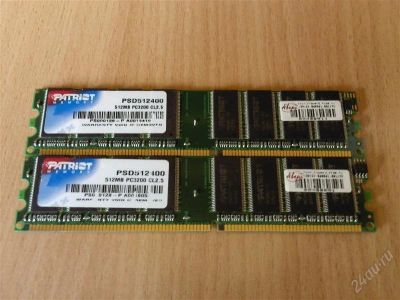 Лот: 1832733. Фото: 1. Оперативная память 2x512mb PC3200... Оперативная память