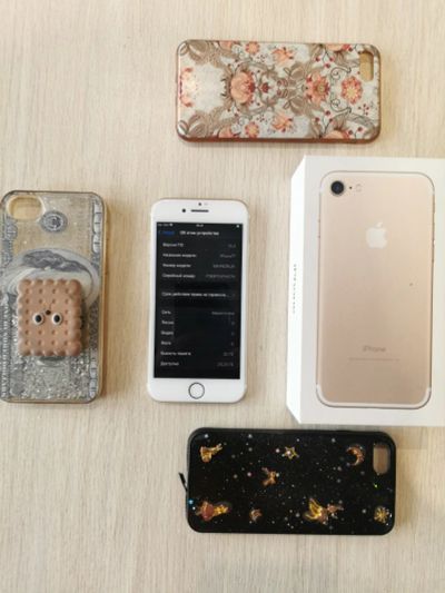 Лот: 18675930. Фото: 1. IPhone 7, 32Gb, Gold в отличном... Смартфоны