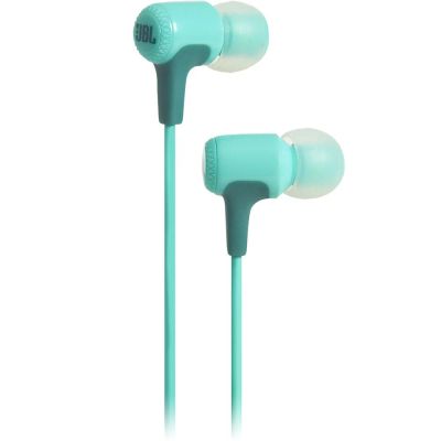Лот: 10185544. Фото: 1. Гарнитура JBL E15 Бирюзовые (вставные... Акустические системы