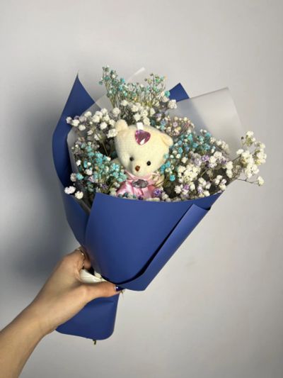 Лот: 25441622. Фото: 1. 7. Букет-комплимент из сухоцветов... Свежие цветы
