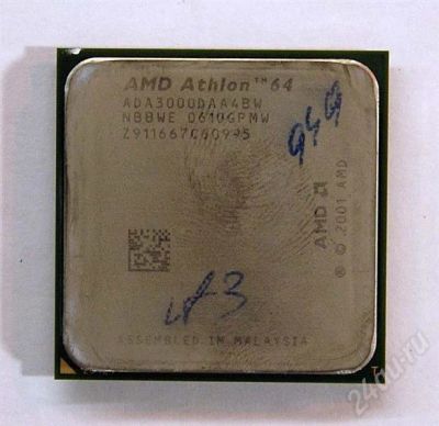 Лот: 668951. Фото: 1. Процессор AMD Athlon64 3000+ 1000MHz... Процессоры