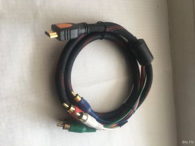 Лот: 17664728. Фото: 1. Кабель HDMI—5 RCA. Шнуры, кабели, разъёмы