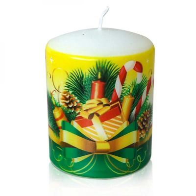 Лот: 18165681. Фото: 1. Свеча новогодняя 10 см пеньковая... Гирлянды, шарики, новогодние аксессуары