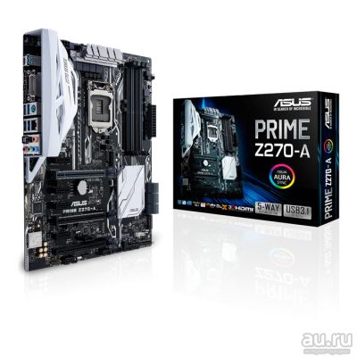 Лот: 18286646. Фото: 1. Asus prime z270-a (7 слотов PCI-E... Материнские платы