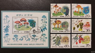 Лот: 17504708. Фото: 1. 1989. Северная Корея. Грибы и... Марки