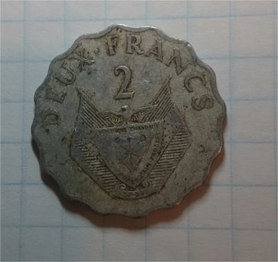 Лот: 10389589. Фото: 1. 2 франка Руанда. Африка