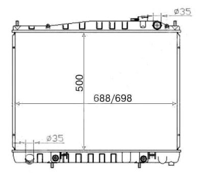 Лот: 3709993. Фото: 1. Радиатор nissan terrano/pathfinder... Двигатель и элементы двигателя