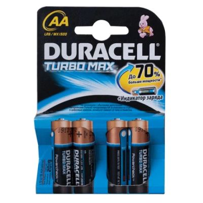 Лот: 9764336. Фото: 1. Батарейкa Duracell LR6 TurboMax... Батарейки, аккумуляторы, элементы питания