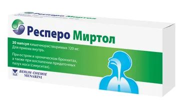 Лот: 23709895. Фото: 1. Респеро Миртол капс.киш.раст... Лекарства