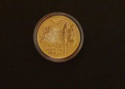 Лот: 4816058. Фото: 1. 25 рублей Сочи.Факел.Позолота... Россия после 1991 года