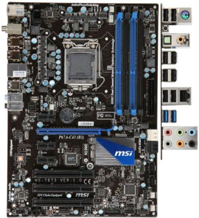 Лот: 3202078. Фото: 1. материнская плата MSI P67A-C43. Материнские платы