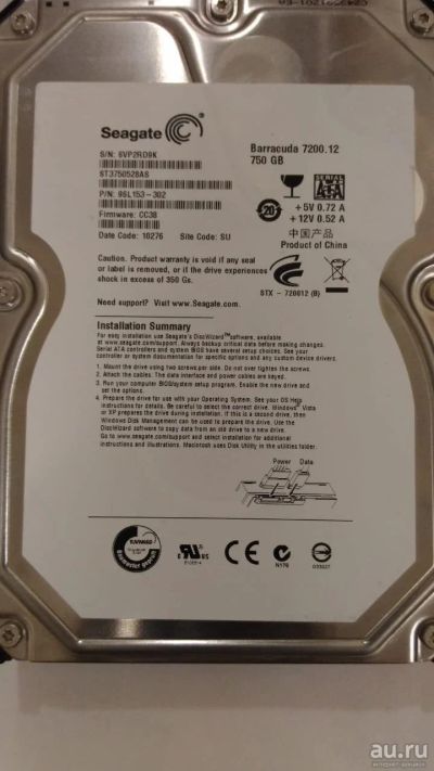 Лот: 18206707. Фото: 1. Жесткий диск Seagate 750GB. Жёсткие диски