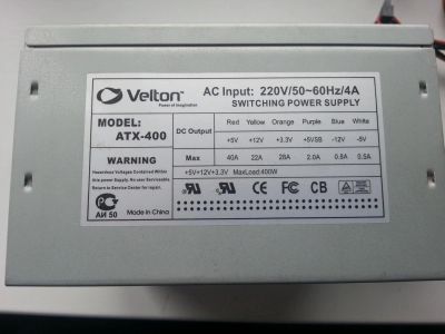 Лот: 4504212. Фото: 1. Блок питания Velton-ATX-400. Корпуса, блоки питания