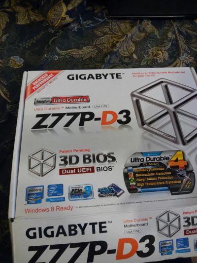 Лот: 7576056. Фото: 1. Материнская плата Gigabyte Z77p-D3... Материнские платы