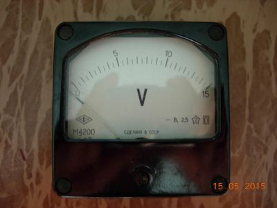 Лот: 7117994. Фото: 1. Вольтметр пост. тока 0-15В. Контрольно-измерительное оборудование
