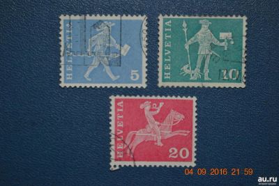 Лот: 8906515. Фото: 1. Марки Швейцарии 1960г. Почта. Марки