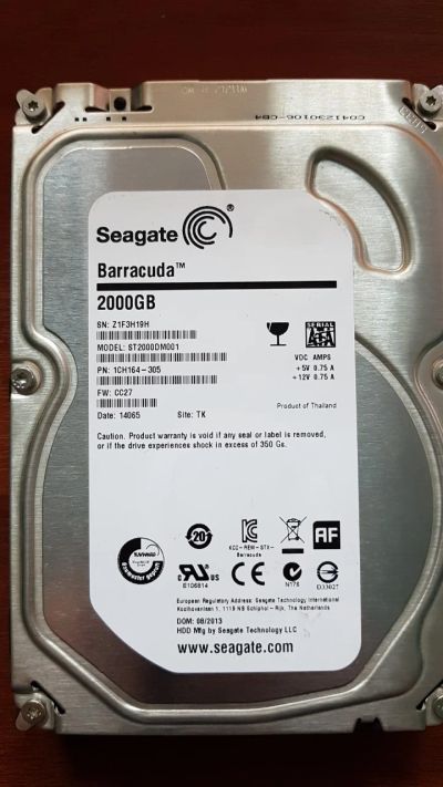 Лот: 14279053. Фото: 1. Жесткйи диск Seagate ST2000DM001... Жёсткие диски (HDD)