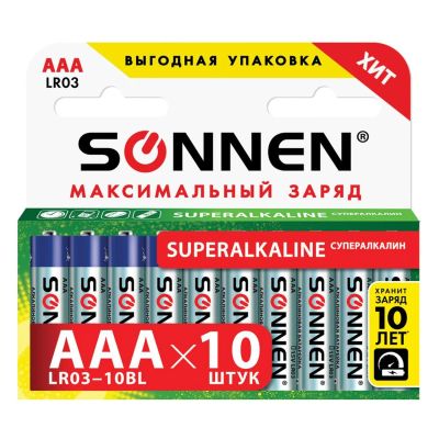Лот: 24540820. Фото: 1. Батарейки Sonnen Super Alkaline... Батарейки, аккумуляторы, элементы питания