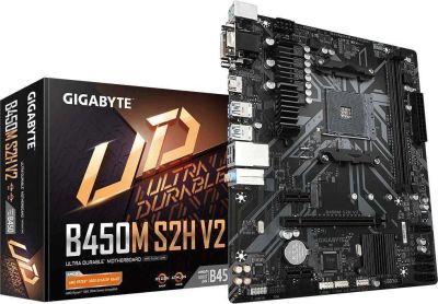Лот: 19932199. Фото: 1. Материнская плата Gigabyte B450M... Материнские платы