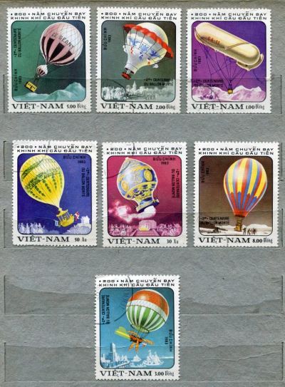 Лот: 7310466. Фото: 1. 1983 Вьетнам Воздушные шары Авиация... Марки