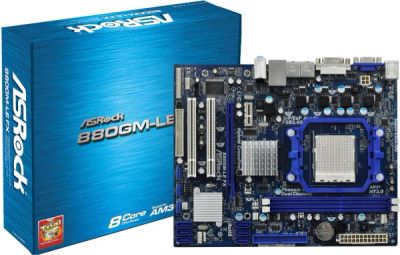 Лот: 5914531. Фото: 1. Материнская плата ASRock 880GM-LE... Материнские платы