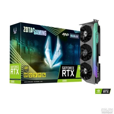 Лот: 17932807. Фото: 1. Zotac RTX 3080 AMP Holo LHR. Видеокарты