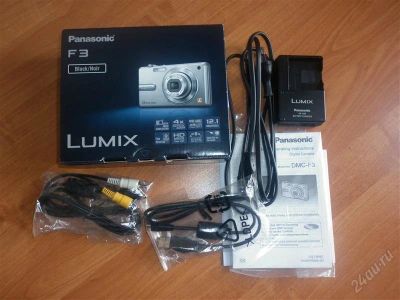 Лот: 877747. Фото: 1. Lumix F3 Черный, 12Мп, HD Movie. Цифровые компактные