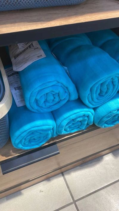 Лот: 12655726. Фото: 1. Плед, голубой, 120х160 IKEA Икеа... Пледы, покрывала