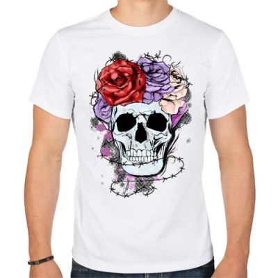 Лот: 5300200. Фото: 1. Мужская футболка Glam rock skull... Футболки