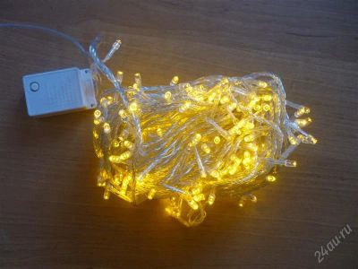 Лот: 2253054. Фото: 1. LED гирлянда 300 ламп желтая 8... Гирлянды, шарики, новогодние аксессуары