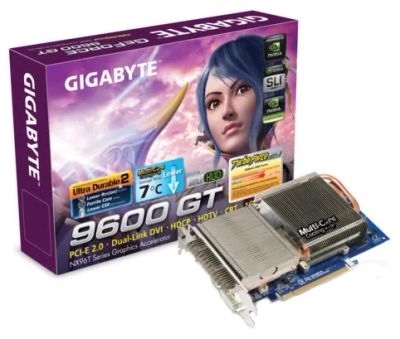 Лот: 4824723. Фото: 1. Gigabyte GeForce 9600 GT 720Mhz... Видеокарты