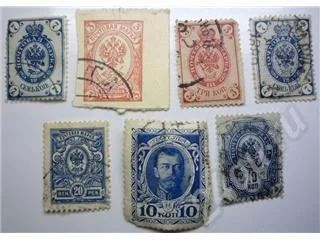 Лот: 160706. Фото: 1. Царская Росссия. 7 марок 1897-1914г... Марки
