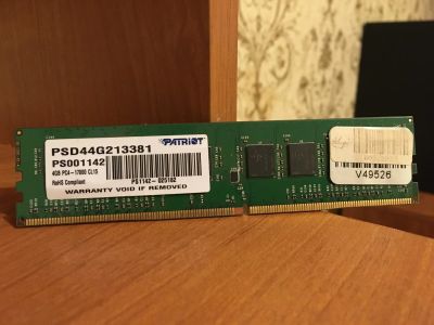 Лот: 12050713. Фото: 1. Модуль памяти 4GB DDR4 Patriot... Оперативная память
