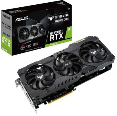 Лот: 18180332. Фото: 1. RTX3060Ti Asus TUF Gaming OC LHR... Видеокарты
