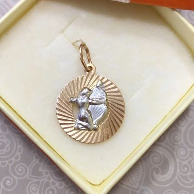 Лот: 15473564. Фото: 1. Подвеска золото 585 (комиссионная... Кулоны, подвески
