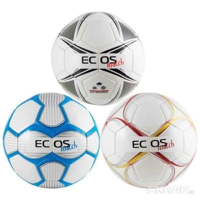 Лот: 13632097. Фото: 1. Мяч футбольный ECOS Match (3 цвета... Мячи, ракетки, шайбы, клюшки