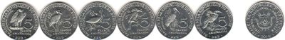Лот: 6464611. Фото: 1. 2014 г. Бурунди. 5 франков (6... Наборы монет
