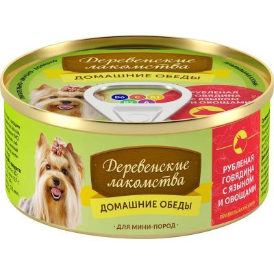 Лот: 15835471. Фото: 1. Консервы для мини пород Деревенские... Корма