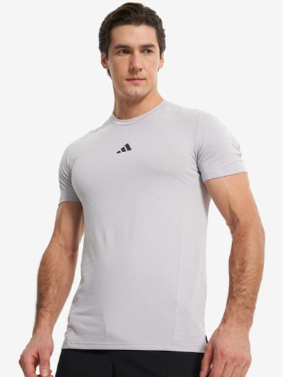 Лот: 24385828. Фото: 1. Футболка мужская adidas, Серый. Другое (спортивная одежда)