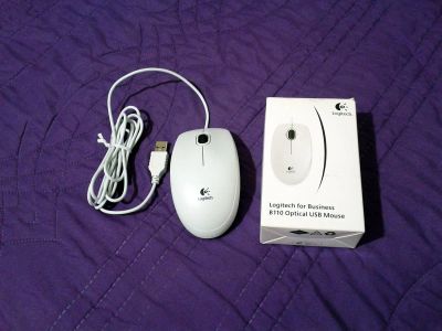 Лот: 3663492. Фото: 1. White Mouse Logitech b110 Elite... Клавиатуры и мыши