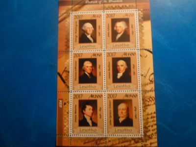 Лот: 17560324. Фото: 1. Блок марки Американские президенты... Марки