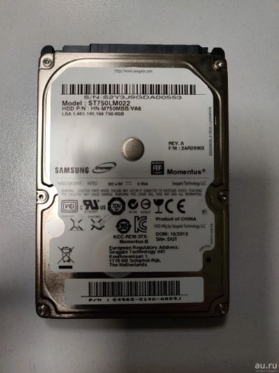 Лот: 17133755. Фото: 1. Ноутбучный жесткий диск HDD 2... Жёсткие диски