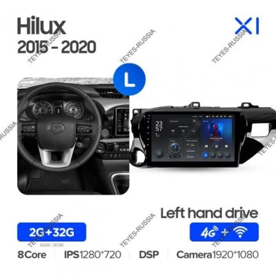 Лот: 20831336. Фото: 1. Магнитола Teyes X1 Toyota Hilux... Автомагнитолы