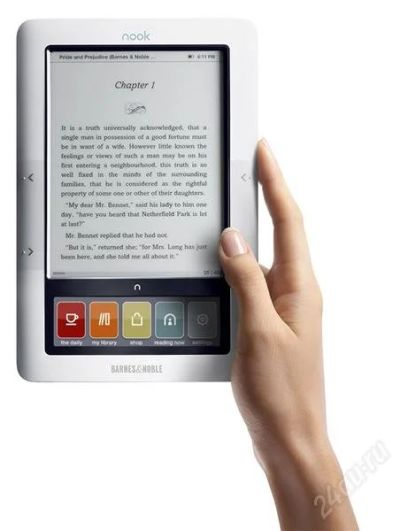 Лот: 1265295. Фото: 1. Электронная книга NOOK Wi-Fi. Электронные книги