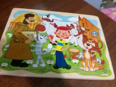 Лот: 6681395. Фото: 1. большой деревянный пазл для малышей... Пазлы