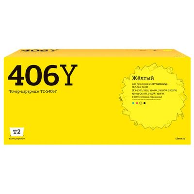 Лот: 24911132. Фото: 1. Картридж T2 TC-S406Y/CLT-Y406S. Картриджи, расходные материалы