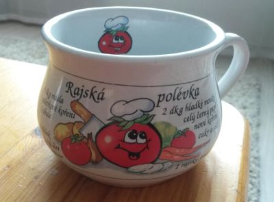 Лот: 5964233. Фото: 1. Кружка для супа, супник с веселыми... Предметы сервировки