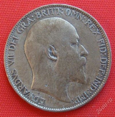Лот: 1577825. Фото: 1. (№406/LS) полпенса 1903 (Англия... Великобритания и острова