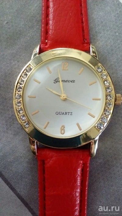 Лот: 8854724. Фото: 1. Женские часы Geneva с красным... Другие наручные часы