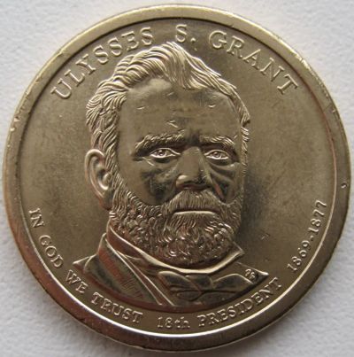 Лот: 6724561. Фото: 1. США 1 доллар 2011. 18-й президент... Америка